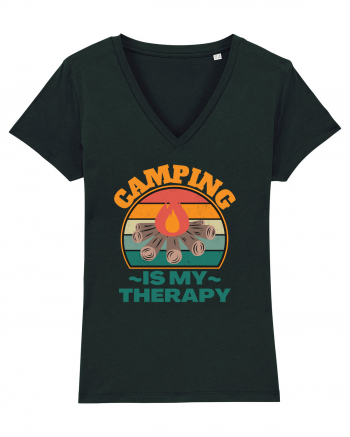 Camping Is My Therapy Black