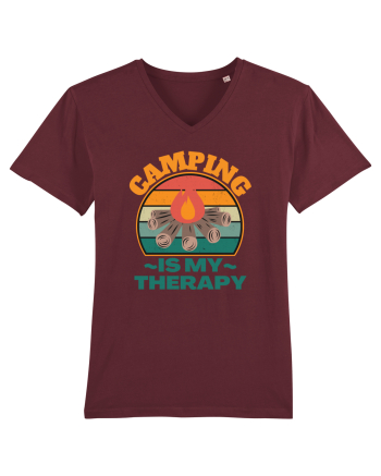 Camping Is My Therapy Burgundy