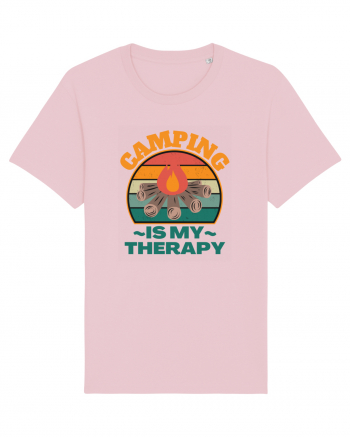 Camping Is My Therapy Cotton Pink