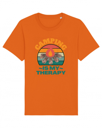 Camping Is My Therapy Bright Orange