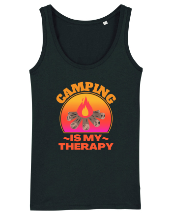 Camping Is My Therapy Black