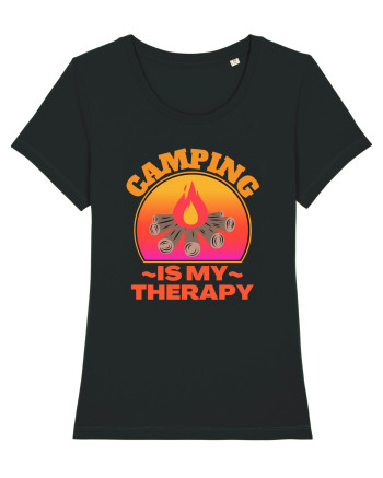 Camping Is My Therapy Black