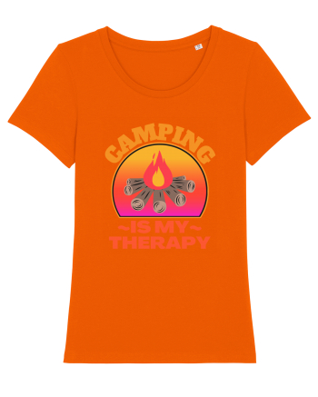 Camping Is My Therapy Bright Orange