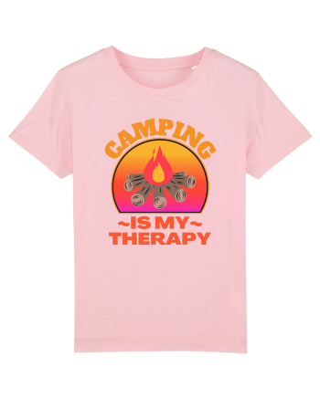 Camping Is My Therapy Cotton Pink