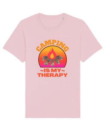 Camping Is My Therapy Cotton Pink