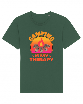Camping Is My Therapy Bottle Green
