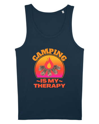 Camping Is My Therapy Navy