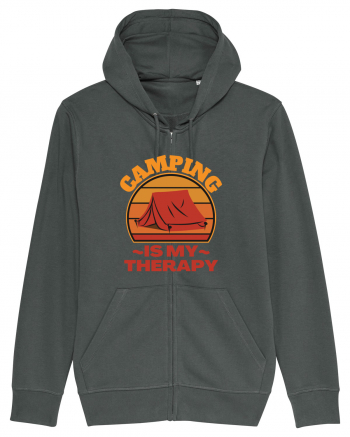 Camping Is My Therapy Anthracite