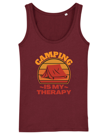 Camping Is My Therapy Burgundy