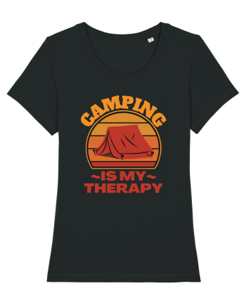 Camping Is My Therapy Black