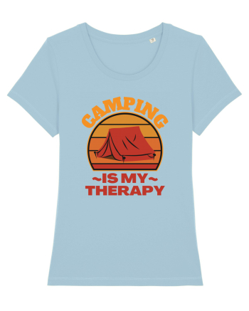Camping Is My Therapy Sky Blue