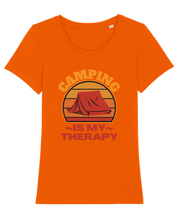 Camping Is My Therapy Bright Orange