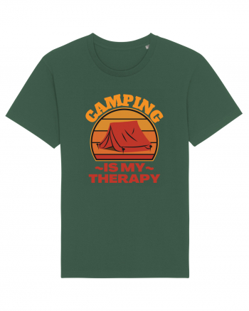 Camping Is My Therapy Bottle Green