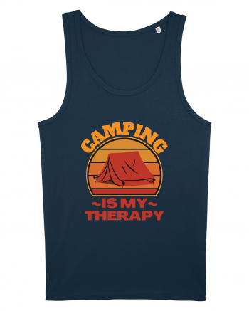 Camping Is My Therapy Navy