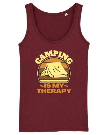 Camping Is My Therapy Burgundy