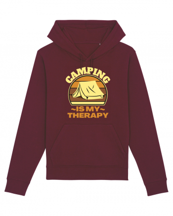 Camping Is My Therapy Burgundy