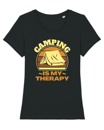 Camping Is My Therapy Black