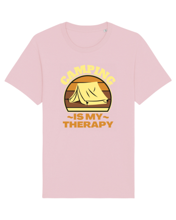 Camping Is My Therapy Cotton Pink