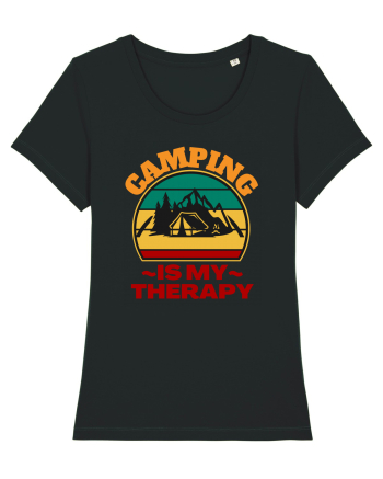 Camping Is My Therapy Black