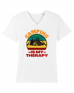 Camping Is My Therapy Tricou mânecă scurtă guler V Bărbat Presenter
