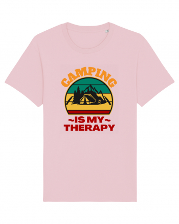 Camping Is My Therapy Cotton Pink