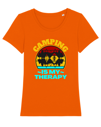 Camping Is My Therapy Bright Orange