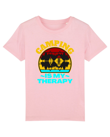 Camping Is My Therapy Cotton Pink