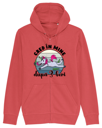 Cred în mine după 3 beri v2 - grunge Carmine Red