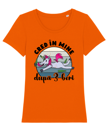 Cred în mine după 3 beri v2 - grunge Bright Orange