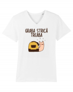 Graba strica treaba Tricou mânecă scurtă guler V Bărbat Presenter