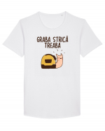 Graba strica treaba Tricou mânecă scurtă guler larg Bărbat Skater