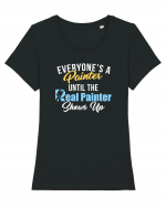 Real painter Tricou mânecă scurtă guler larg fitted Damă Expresser