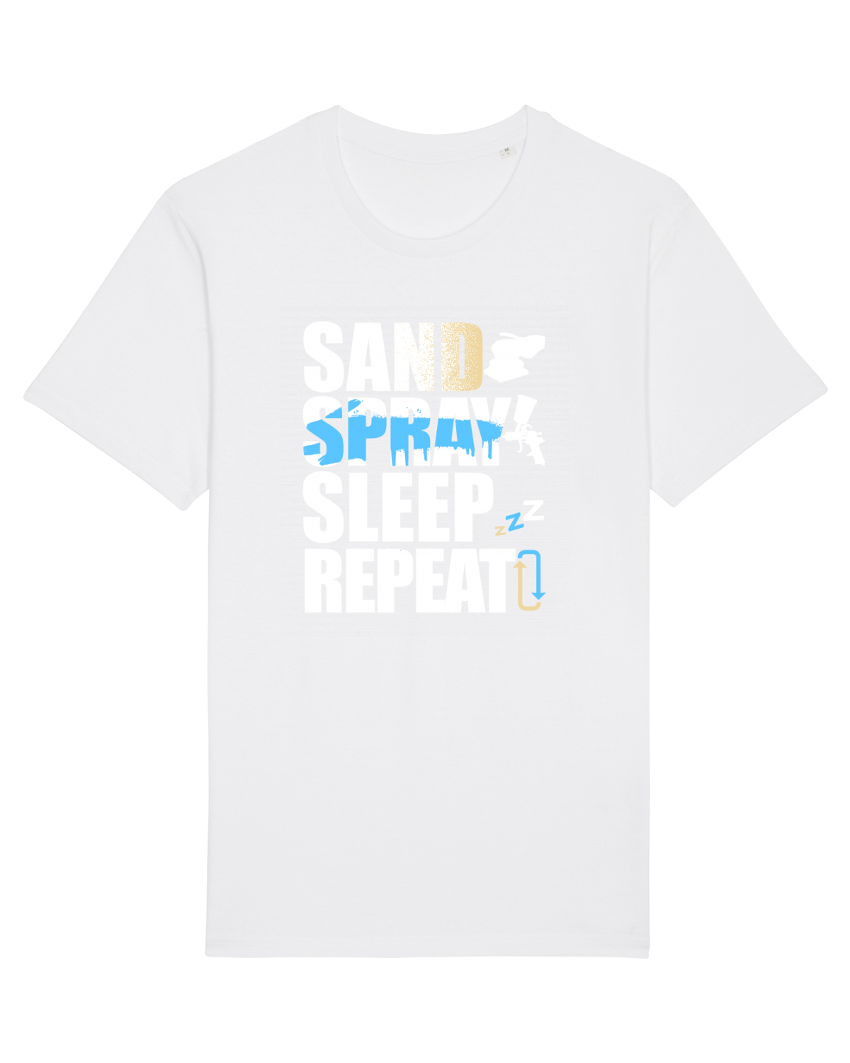 Tricou mânecă scurtă Unisex Rocker White