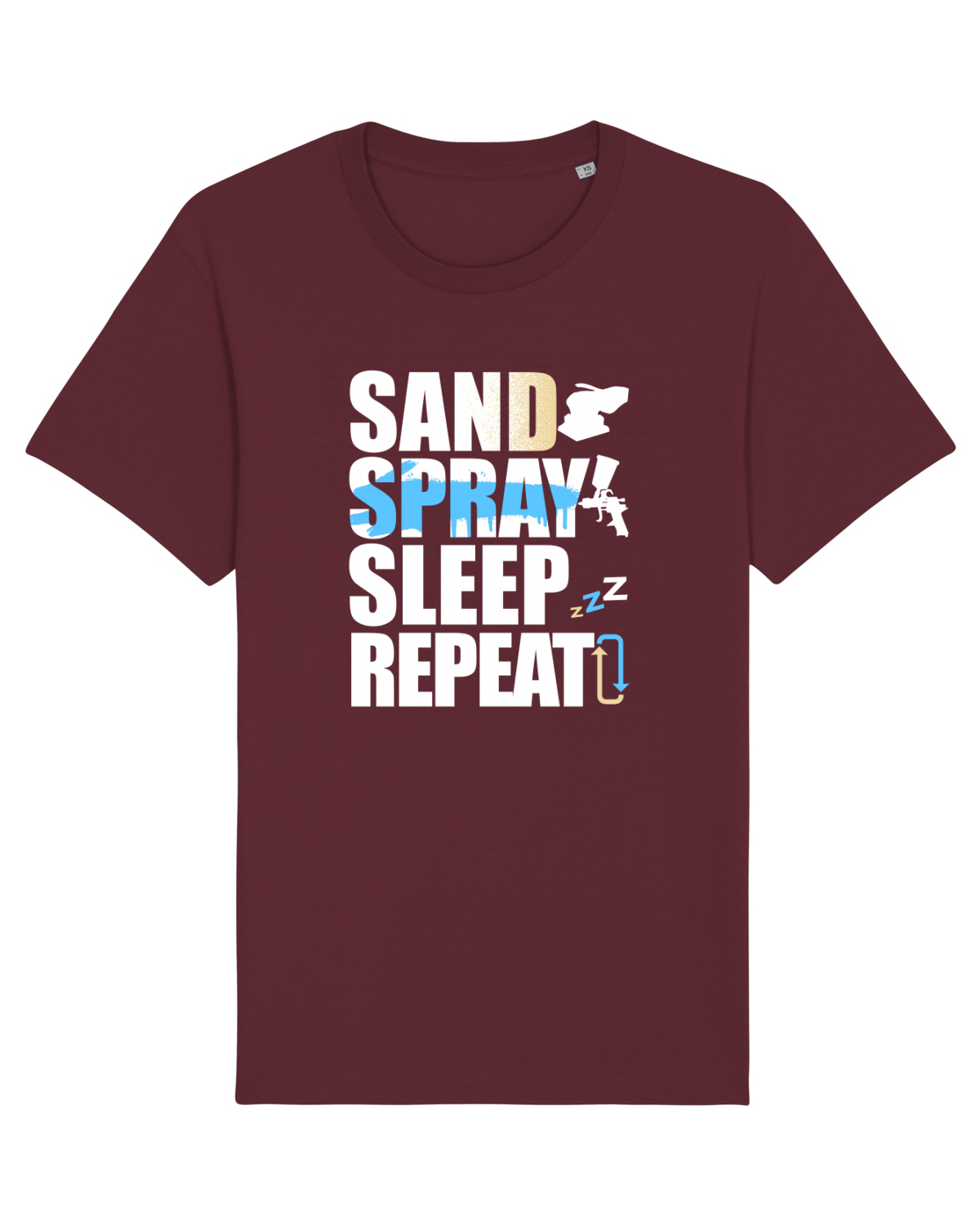 Tricou mânecă scurtă Unisex Rocker Burgundy