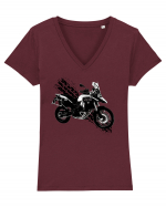 Adventure motorcycles are fun GS Tricou mânecă scurtă guler V Damă Evoker