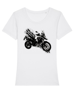 Adventure motorcycles are fun GS Tricou mânecă scurtă guler larg fitted Damă Expresser