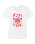 Hippie babe Tricou mânecă scurtă guler V Bărbat Presenter