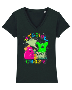 Să strălucim nebuni de Halloween Tricou mânecă scurtă guler V Damă Evoker