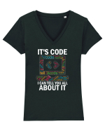 Umor de programatori Tricou mânecă scurtă guler V Damă Evoker