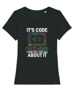 Umor de programatori Tricou mânecă scurtă guler larg fitted Damă Expresser