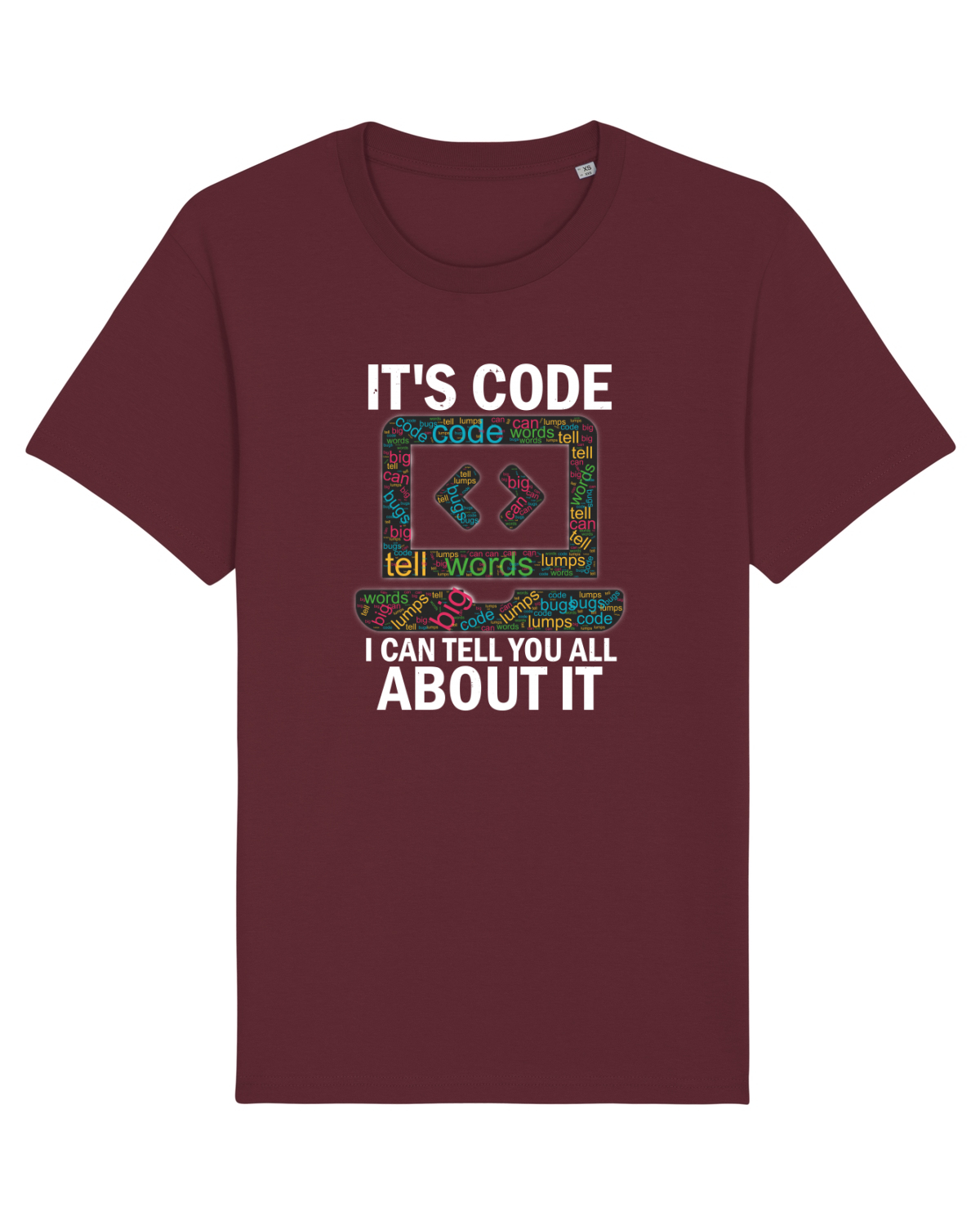 Tricou mânecă scurtă Unisex Rocker Burgundy