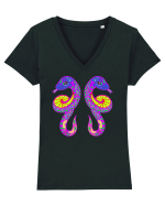 Colecția Zodiac 2 – Gemeni Tricou mânecă scurtă guler V Damă Evoker