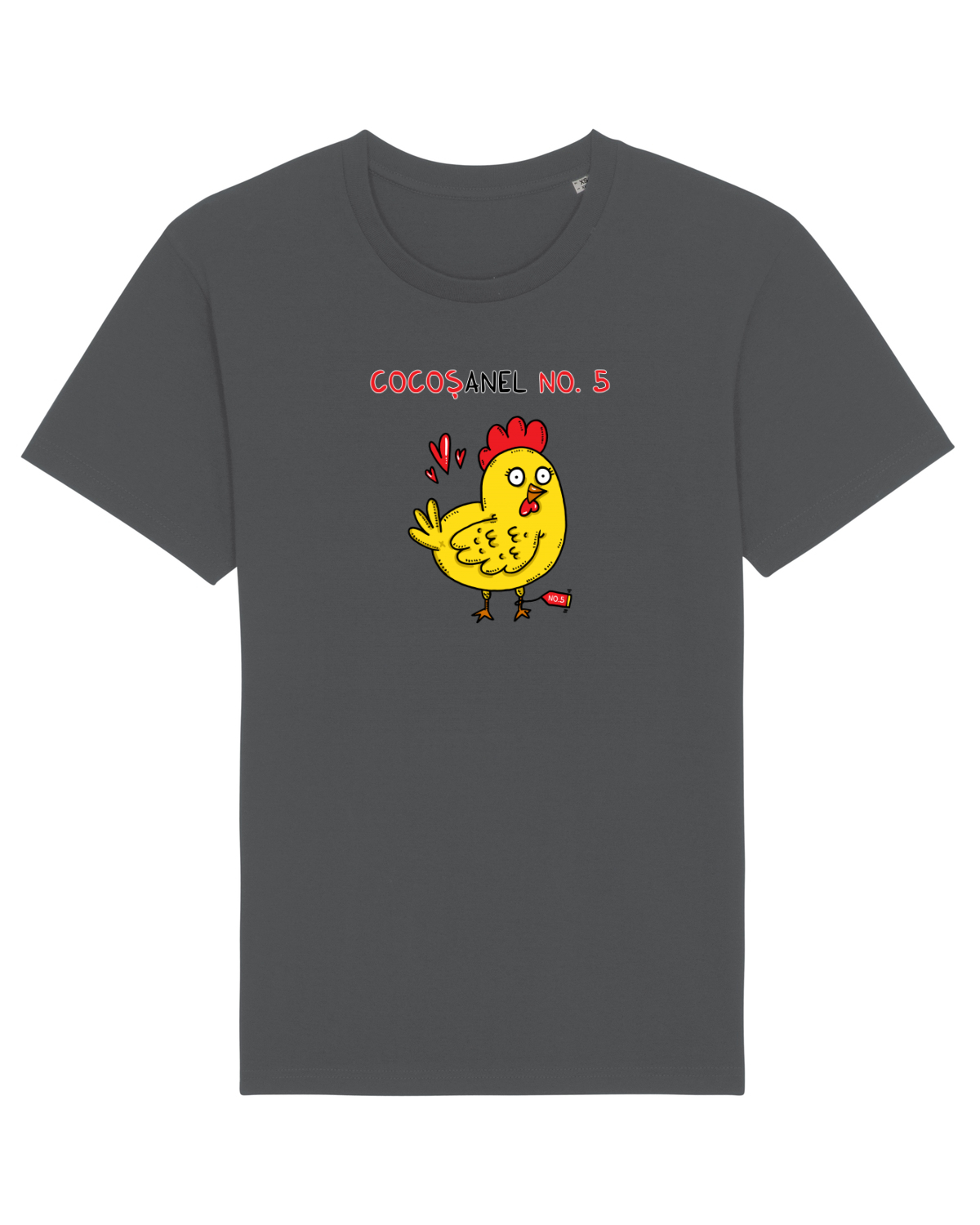 Tricou mânecă scurtă Unisex Rocker Anthracite