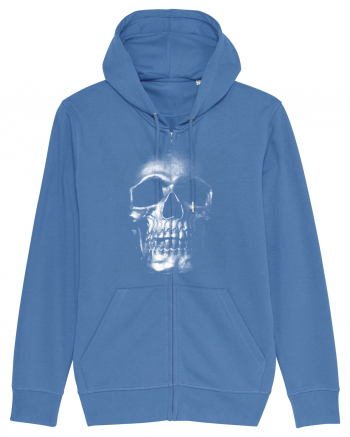 Silver Skull Bright Blue