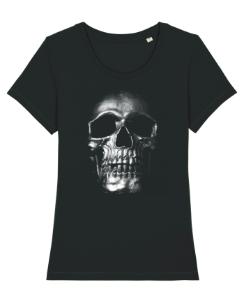 Silver Skull Black