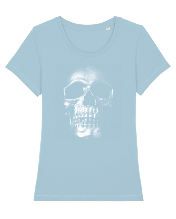 Silver Skull Sky Blue