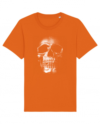 Silver Skull Bright Orange
