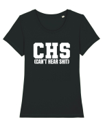CHS Can't Hear Shit Tricou mânecă scurtă guler larg fitted Damă Expresser