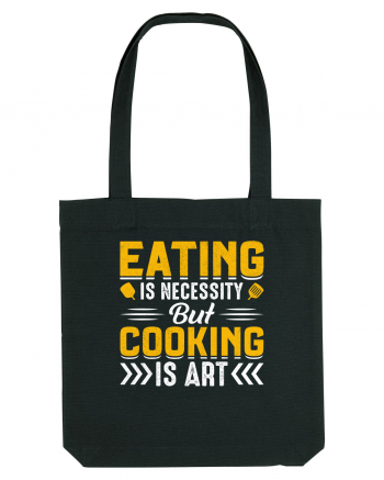 Eating is necessity but cooking is art Black