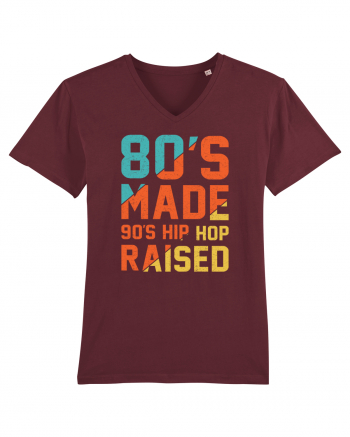 80's Made 90's Hip Hop Raised Burgundy